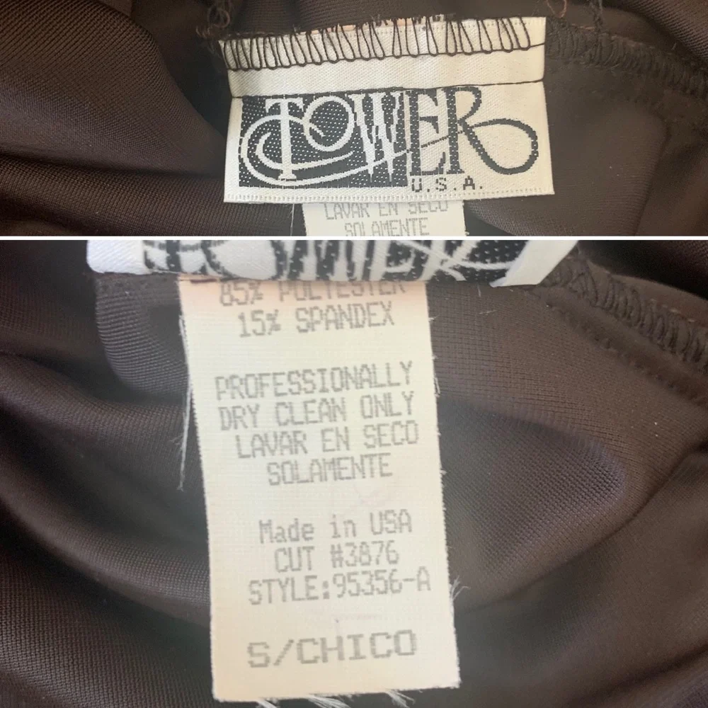 Vintage 90s Chocolate Brown Stretch Velvet Faux Fur Collar Maxi Dress Small - Picture 12 of 12